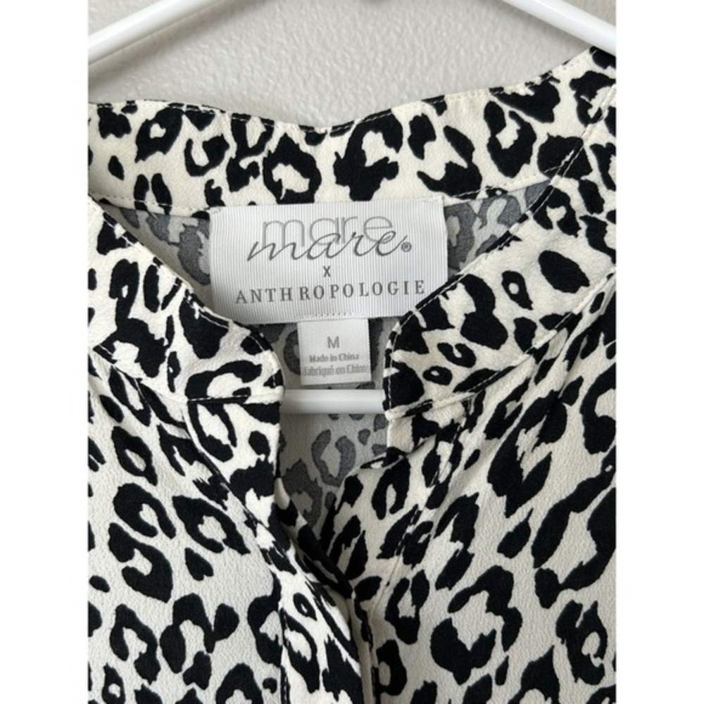 Anthropologie Mare Mare White LYNDA Leopard Print Maxi Dress Medium - Picture 8 of 11